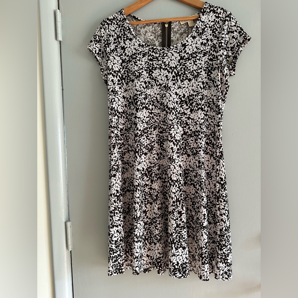 Michael Kors Brown and White Floral Dress